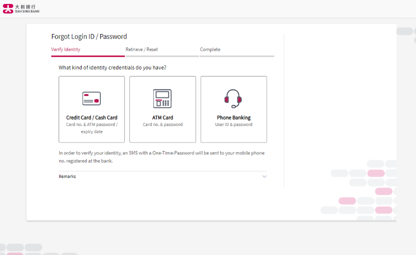 Select the identity credential to use.