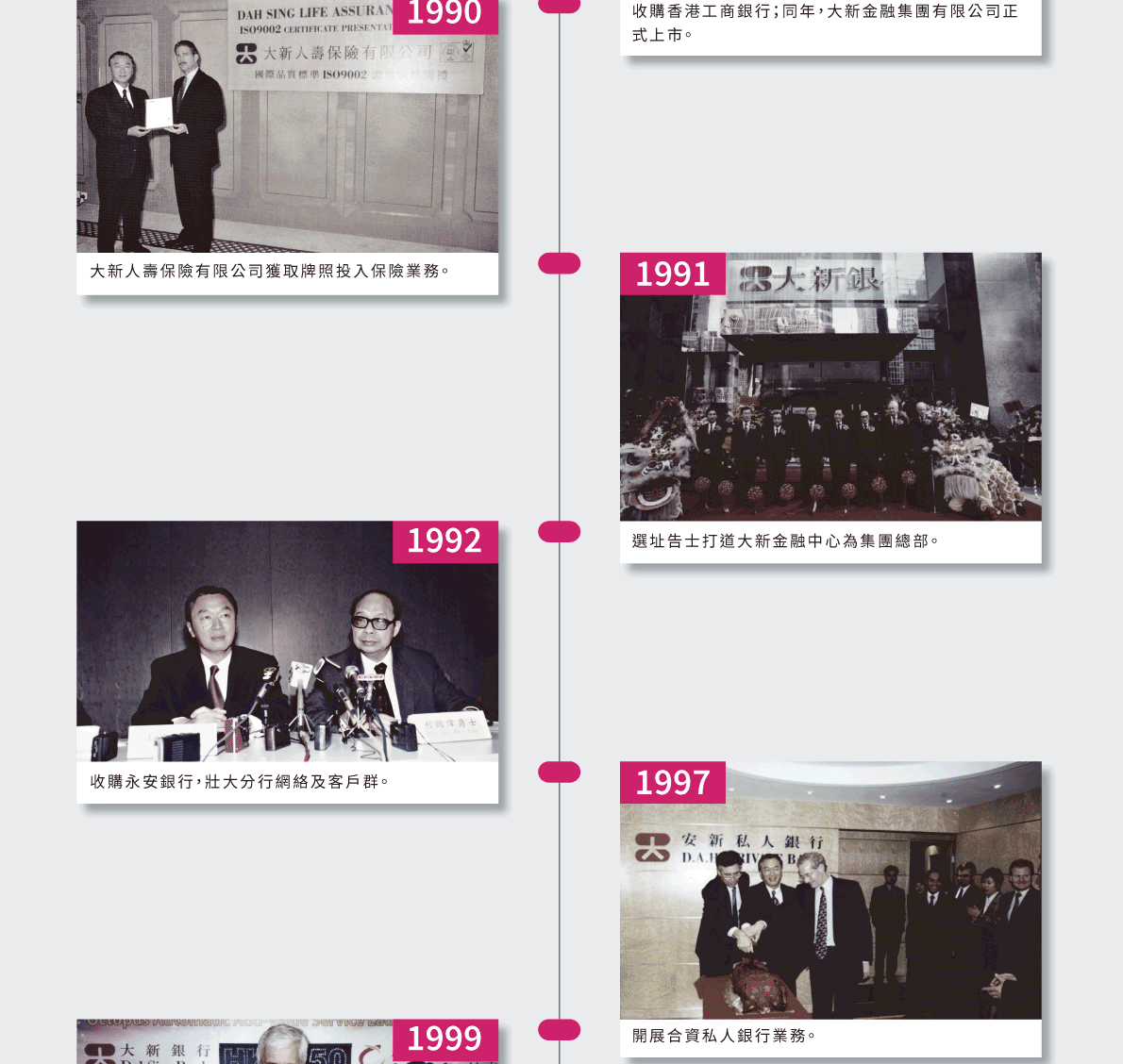 1990, 1991, 1992, 1997年