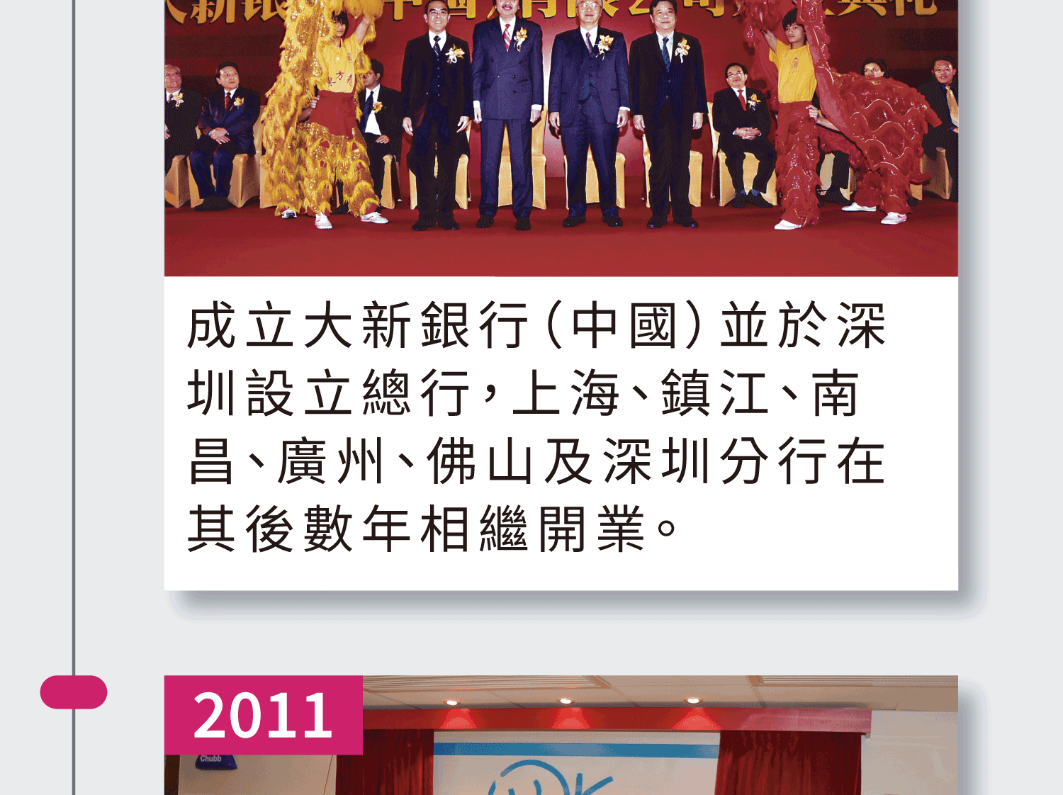 2008年 成立大新銀行(中國)