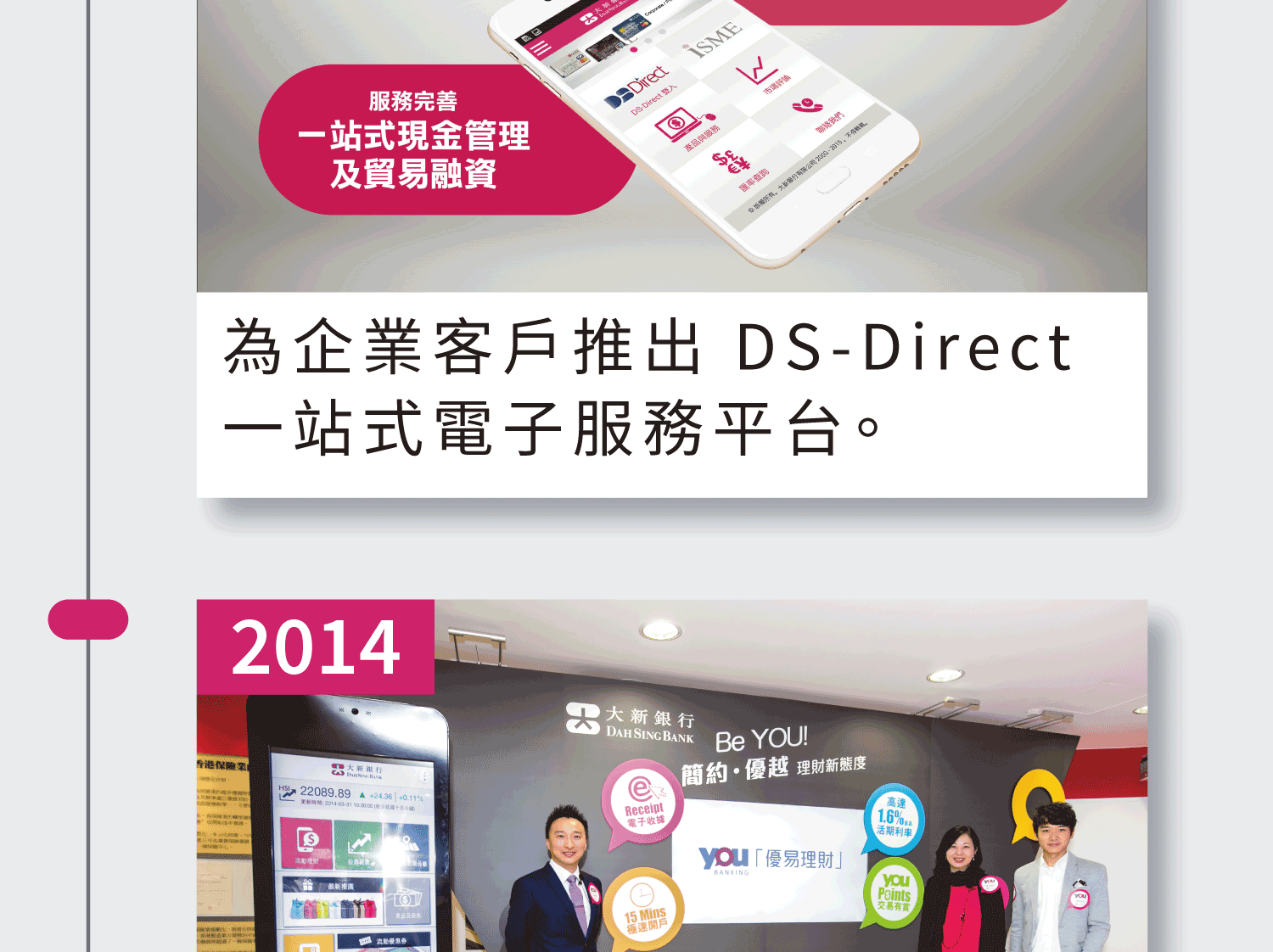 2013年 為企業客戶推出DS-Direct一站式電子服務平台