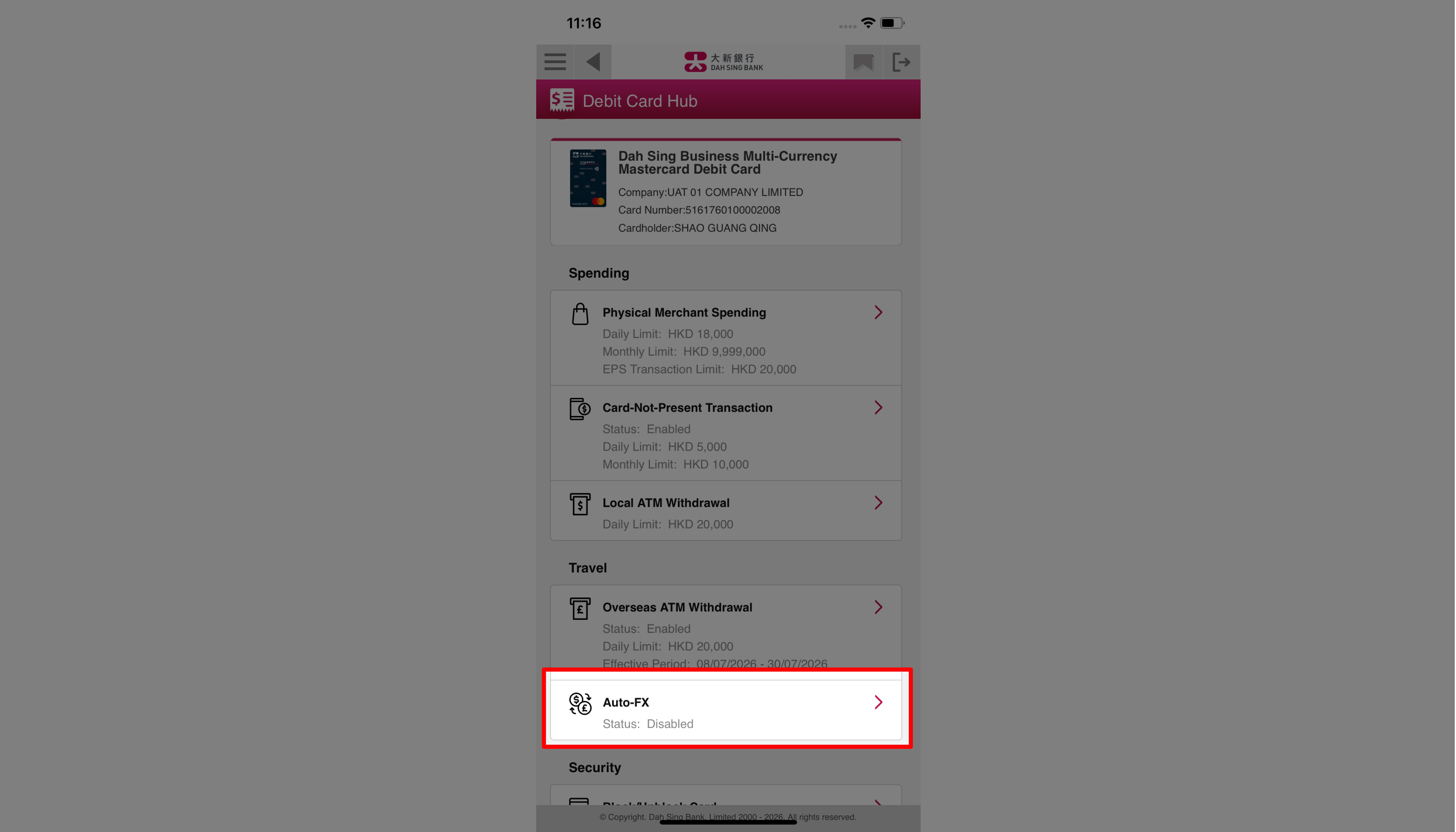 Enable Auto-FX (Via 328 Business Mobile Banking)